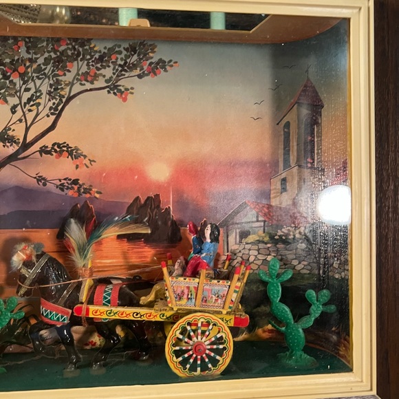 Vintage Sicilian Italian Folk Art miniature Horse And people Souvenir in box 60s - Picture 2 of 16